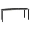 Image de vidaXL Table à dîner de jardin Gris 180x70x73 cm Résine tressée