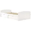 Image de vidaXL Cadre de lit avec 2 tiroirs sans matelas blanc 90x200 cm