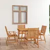 Image de vidaXL Ensemble à manger de jardin 5 pcs Bois d'acacia solide