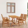 Image de vidaXL Ensemble à manger de jardin 5 pcs Bois d'acacia solide