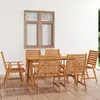 Image de vidaXL Ensemble à manger de jardin 7 pcs Bois d'acacia solide