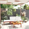 Image de vidaXL Salon de jardin 4 pièces avec coussins Crème 63 x 63 cm