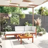 Image de vidaXL Salon de jardin 4 pièces avec coussins Crème 63 x 63 cm