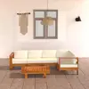 Image de vidaXL Salon de jardin 6 pièces avec coussins 100 x 60 cm Bois d'acacia