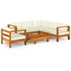 Image de vidaXL Salon de jardin 7 pièces avec coussins 100 x 60 cm Bois d'acacia