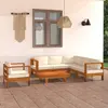 Image de vidaXL Salon de jardin 7 pièces avec coussins 100 x 60 cm Bois d'acacia