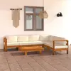 Image de vidaXL Salon de jardin 7 pièces avec coussins 100 x 60 cm Bois d'acacia