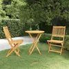 Image de vidaXL Ensemble à manger de jardin pliable 3 pcs Bois d'acacia solide