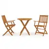 Image de vidaXL Ensemble à manger de jardin pliable 3 pcs Bois d'acacia solide