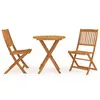 Image de vidaXL Ensemble à manger de jardin pliable 3 pcs Bois d'acacia solide