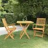 Image de vidaXL Ensemble à manger de jardin pliable 3 pcs Bois d'acacia solide