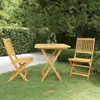 Image de vidaXL Ensemble à manger de jardin pliable 3 pcs Bois d'acacia solide