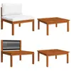 Image de vidaXL Salon de jardin 2 pièces avec coussins en bois d'acacia et corde