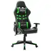 Image de vidaXL Chaise de jeu Noir et vert Cuir artificiel