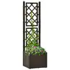 Image de vidaXL Lit surélevé de jardin et treillis et système d'arrosage Moka