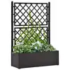 Image de vidaXL Lit surélevé de jardin treillis système d'arrosage Anthracite