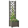 Image de vidaXL Jardinière avec treillis 43x43x142 cm PP Anthracite