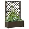 Image de vidaXL Jardinière avec treillis 100x43x142 cm PP Moka