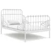 Image de vidaXL Cadre de lit extensible sans matelas blanc métal 80x130/200 cm