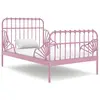 Image de vidaXL Cadre de lit extensible sans matelas rose métal 80x130/200 cm