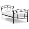 Image de vidaXL Cadre de lit sans matelas noir métal 90x200 cm