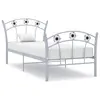 Image de vidaXL Cadre de lit sans matelas gris métal 90x200 cm