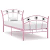 Image de vidaXL Cadre de lit sans matelas rose métal 90x200 cm
