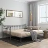 Image de vidaXL Cadre de canapé-lit extensible sans matelas gris métal 90x200cm