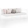 Image de vidaXL Cadre de canapé-lit sans matelas blanc métal 90x200 cm