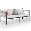 Image de vidaXL Cadre de canapé-lit extensible sans matelas Noir Métal 90x200cm