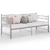 Image de vidaXL Cadre de canapé-lit extensible sans matelas gris métal 90x200cm