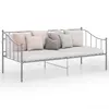 Image de vidaXL Cadre de canapé-lit sans matelas gris métal 90x200 cm