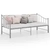 Image de vidaXL Cadre de canapé-lit extensible sans matelas gris métal 90x200cm