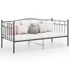 Image de vidaXL Cadre de canapé-lit sans matelas noir métal 90x200 cm