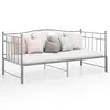 Image de vidaXL Cadre de canapé-lit extensible sans matelas gris métal 90x200cm