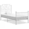 Image de vidaXL Cadre de lit sans matelas blanc métal 90x200 cm