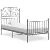Image de vidaXL Cadre de lit sans matelas gris métal 90x200 cm