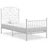 Image de vidaXL Cadre de lit sans matelas blanc métal 100x200 cm