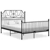 Image de vidaXL Cadre de lit sans matelas noir métal 140x200 cm