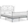 Image de vidaXL Cadre de lit sans matelas gris métal 160x200 cm
