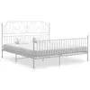 Image de vidaXL Cadre de lit sans matelas blanc métal 200x200 cm