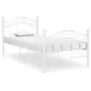 Image de vidaXL Cadre de lit sans matelas blanc métal 90x200 cm