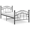 Image de vidaXL Cadre de lit sans matelas noir métal 100x200 cm