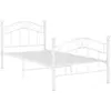 Image de vidaXL Cadre de lit sans matelas blanc métal 100x200 cm