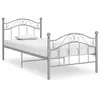 Image de vidaXL Cadre de lit sans matelas gris métal 100x200 cm