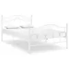 Image de vidaXL Cadre de lit sans matelas blanc métal 120x200 cm