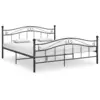 Image de vidaXL Cadre de lit sans matelas noir métal 160x200 cm