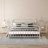 Image de vidaXL Tables de chevet 2 pcs Blanc et transparent Métal et verre
