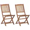 Image de vidaXL Chaises pliantes 2 pièces en bois d'acacia massif