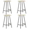 Image de vidaXL Tabourets de bar lot de 4 bois de manguier massif